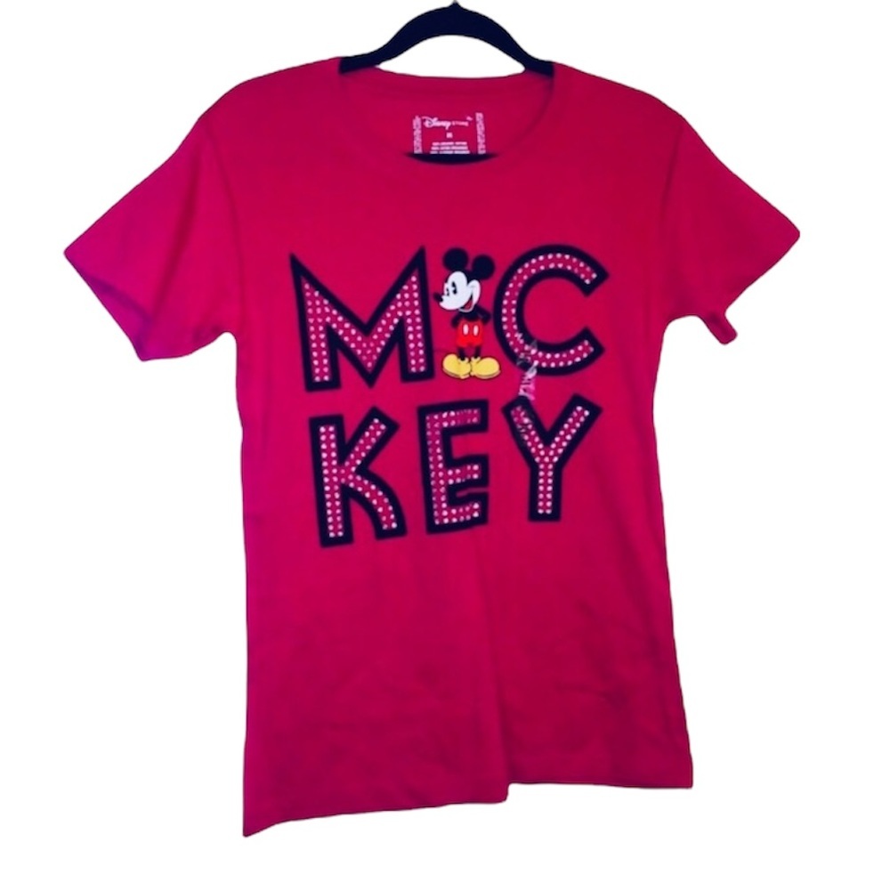 NWT Rare! Disney: Vintage Medium Magenta Mickey Short Sleeve Round Neck Tee